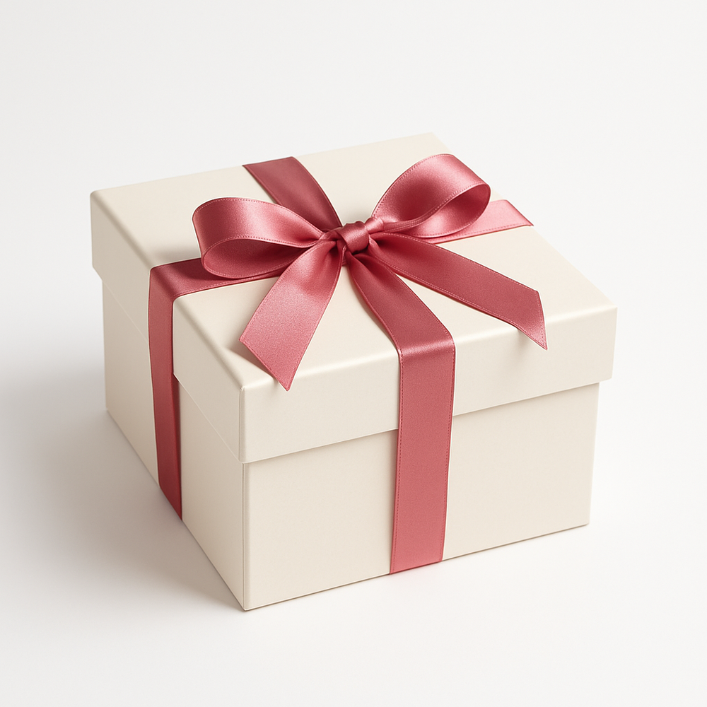 Foldable Gift Box with Ribbon