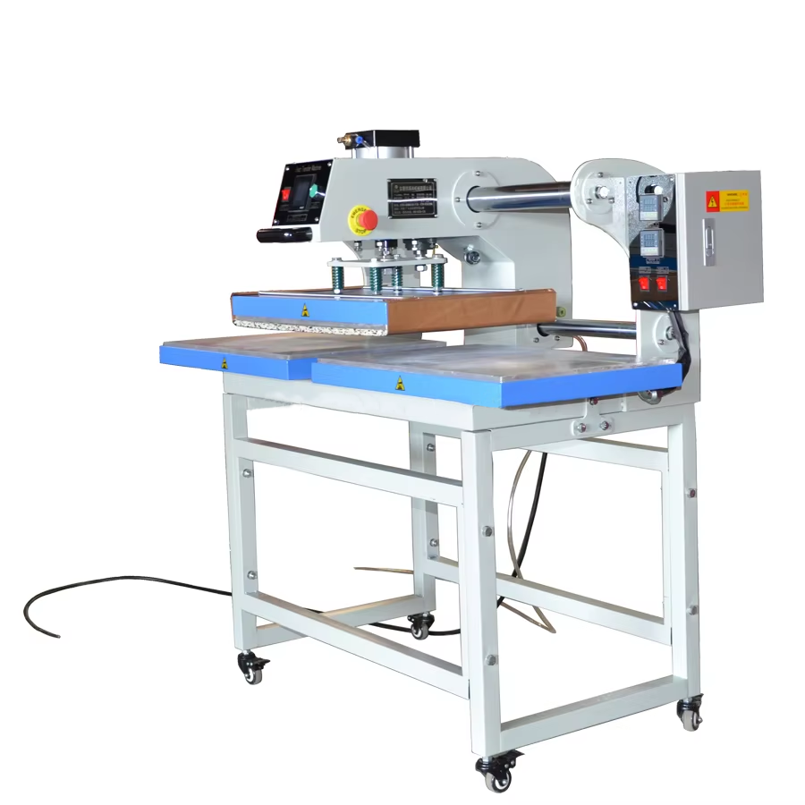 Double Station DTF Automatic Digital Textile Heat Transfer Press Machine 38*38 40*60 Pneumatic T-Shirt New Flatbed Printer Heat