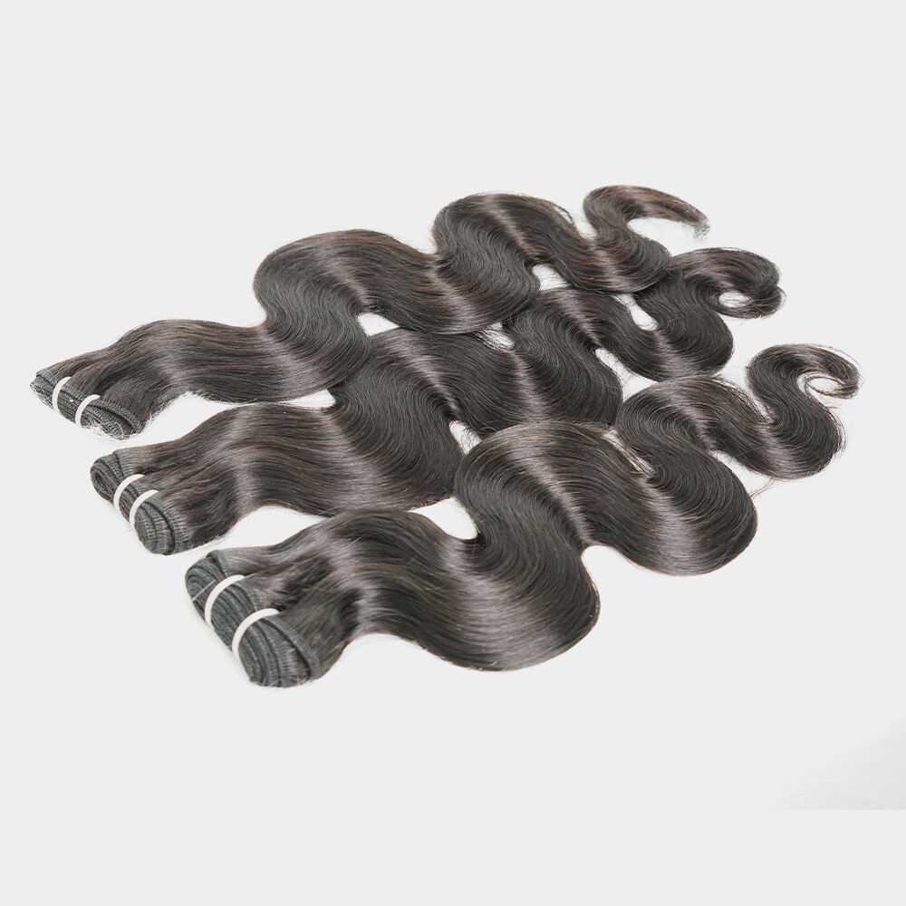 Wholesale 10-40 Inch Body Wave Virgin Brazilian Hair #1B Natural Color