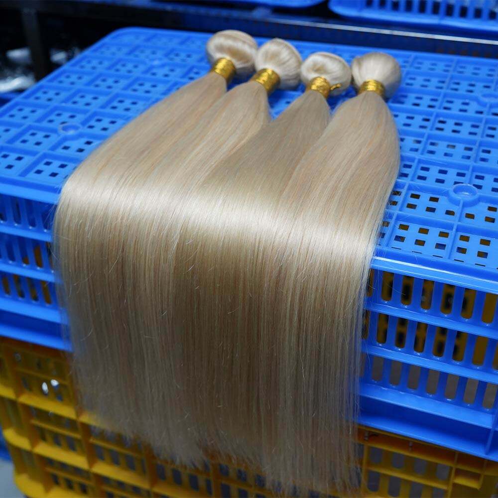 Wholesale 10-40 Inch Brazilian Premium Blonde 613# Straight Hair