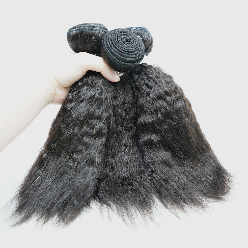 Wholesale 6-40 Inch Yaki Straight Virgin Brazilian Hair #1B Natural Color