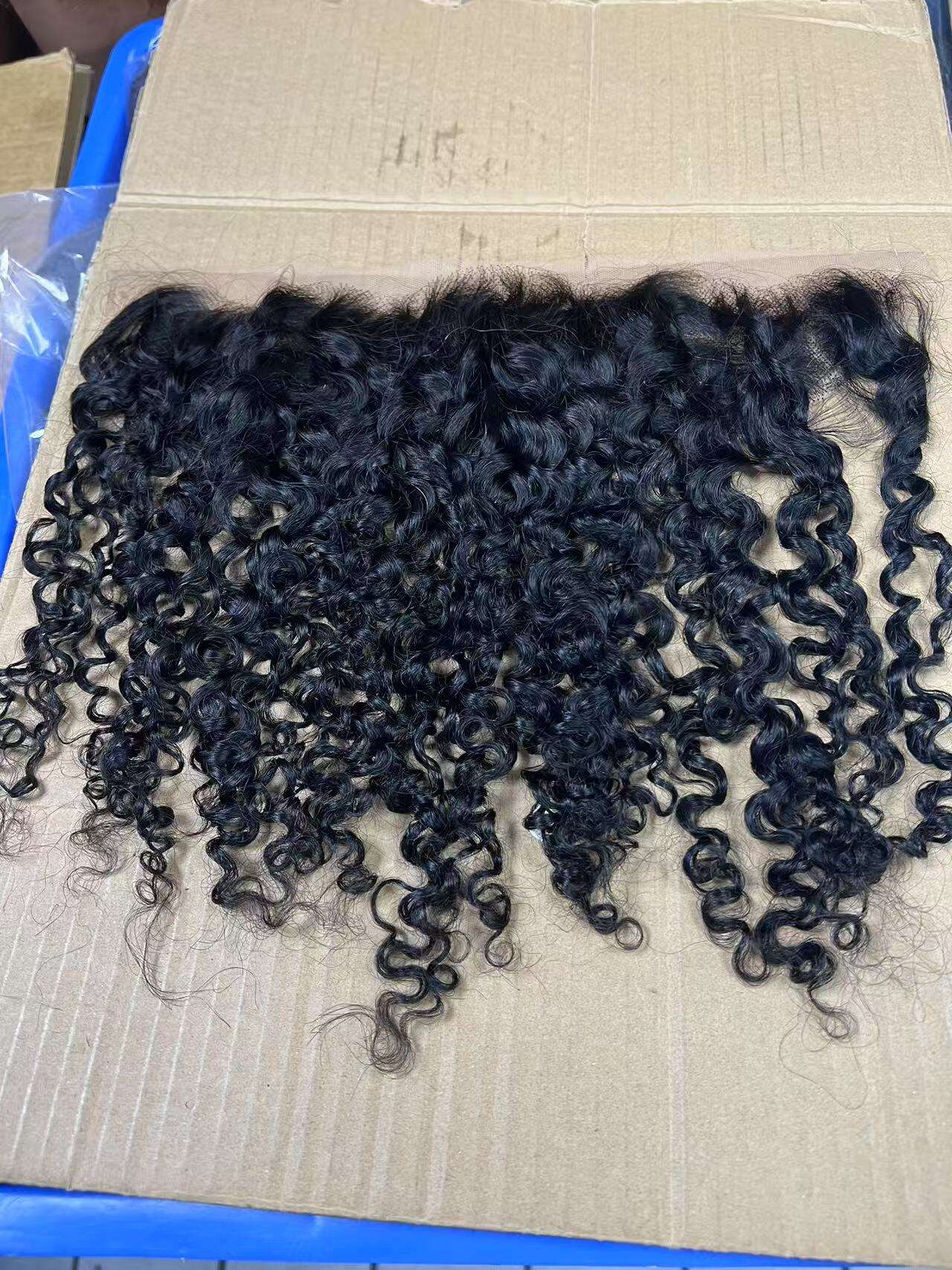 Wholesale 12-22Inch Pixie Curly Pre-plucked 13x4 HD Lace Frontal