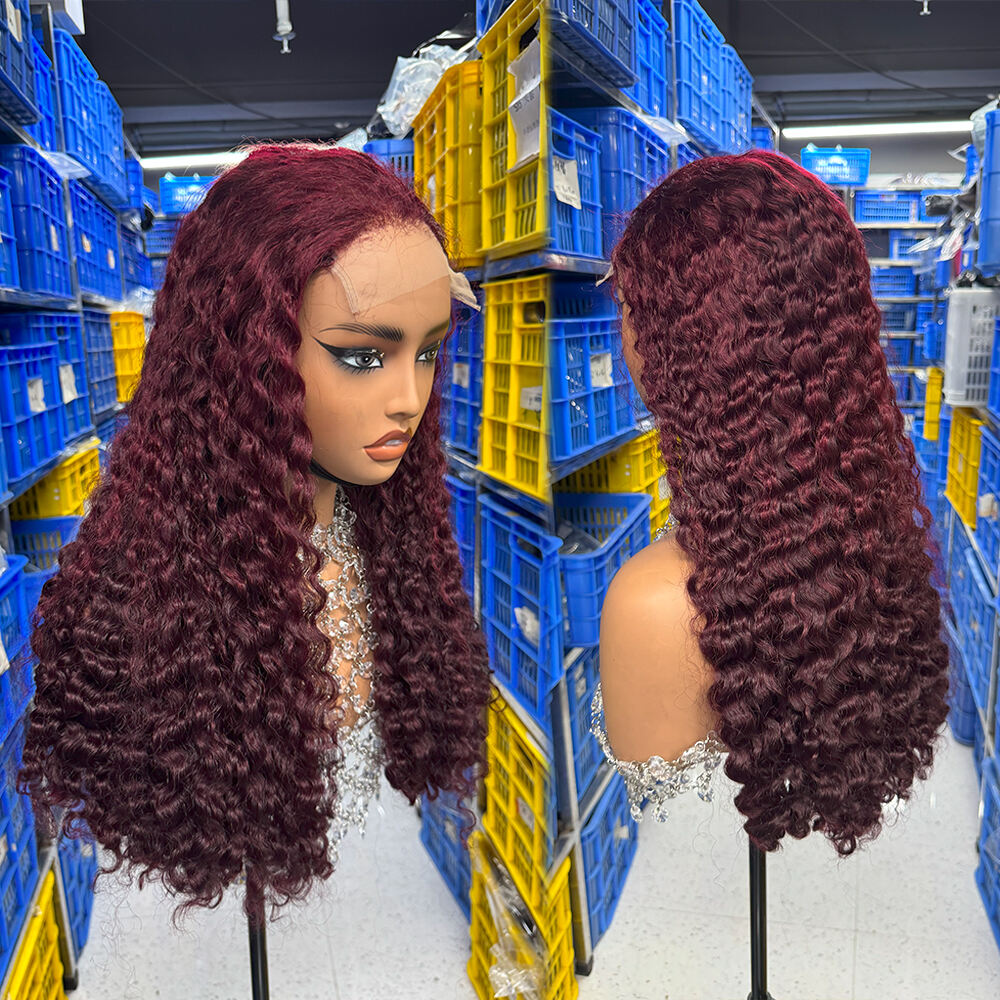 Wholesale Burmese Curly 5x5 Closure Wig With Transaprent Lace
