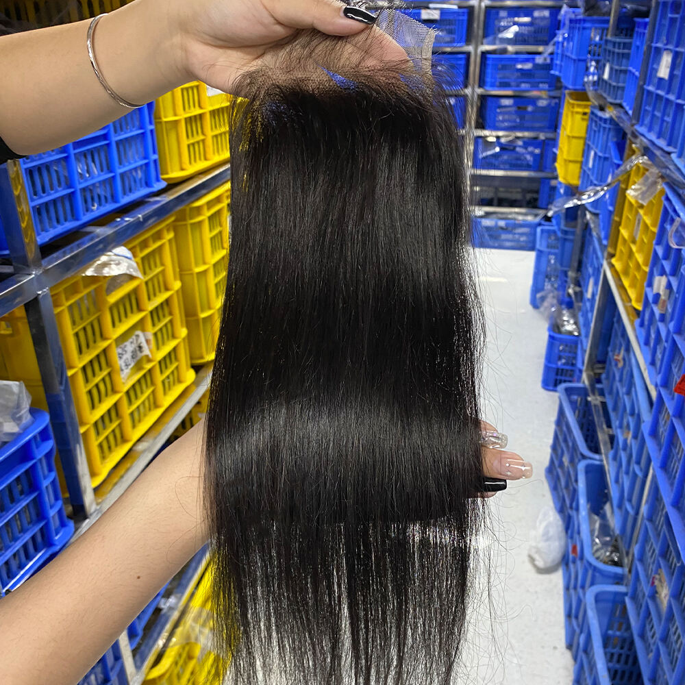 Wholesale 10-22Inch Straight Pre-plucked Transparent 4*4 Lace Closure