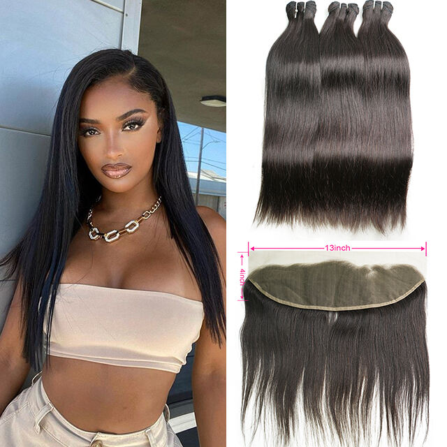 Straight 3Bundles with HD Frontal Deal 