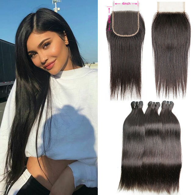 Straight 3Bundles with HD Closure Deal 
