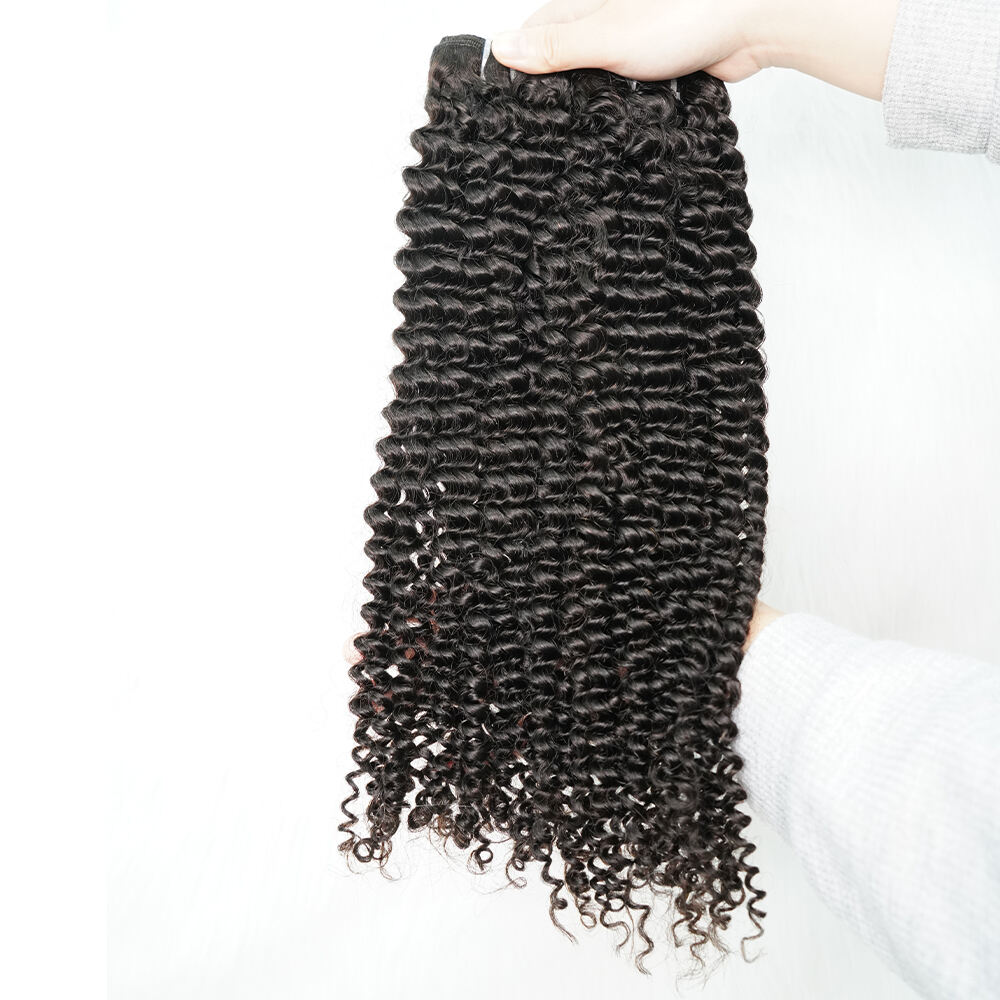 Wholesale 6-40 Inch Deep Curly Virgin Brazilian Hair #1B Natural Color
