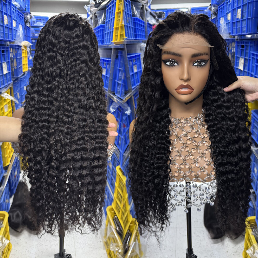 Wholesale Deep Curly 5x5 Closure Wig With Transaprent Lace