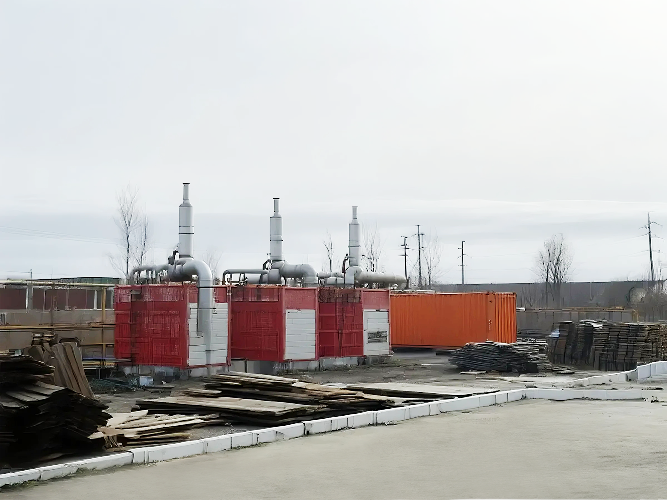 Containerized pipeline natural gas generator set