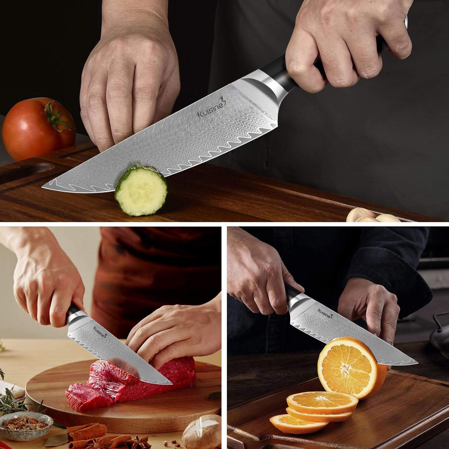 Unmatched Quality and Performance in Damascus Steel Kitchen Knives Set