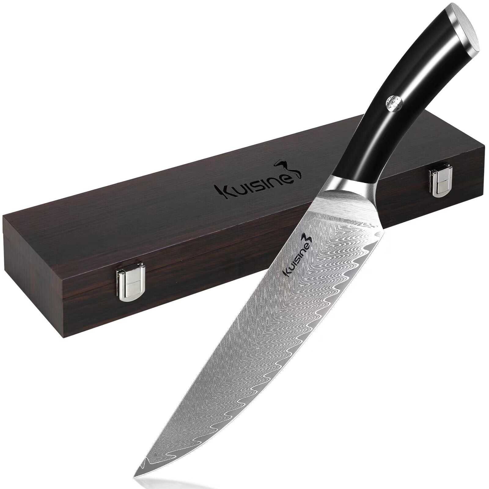 8 Inches Damascus Chef's Knife Razor-Sharp Blade Kitchen Knife