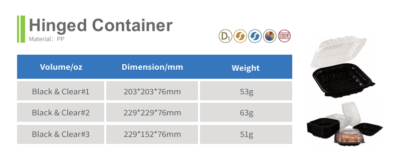Hinged Container specification