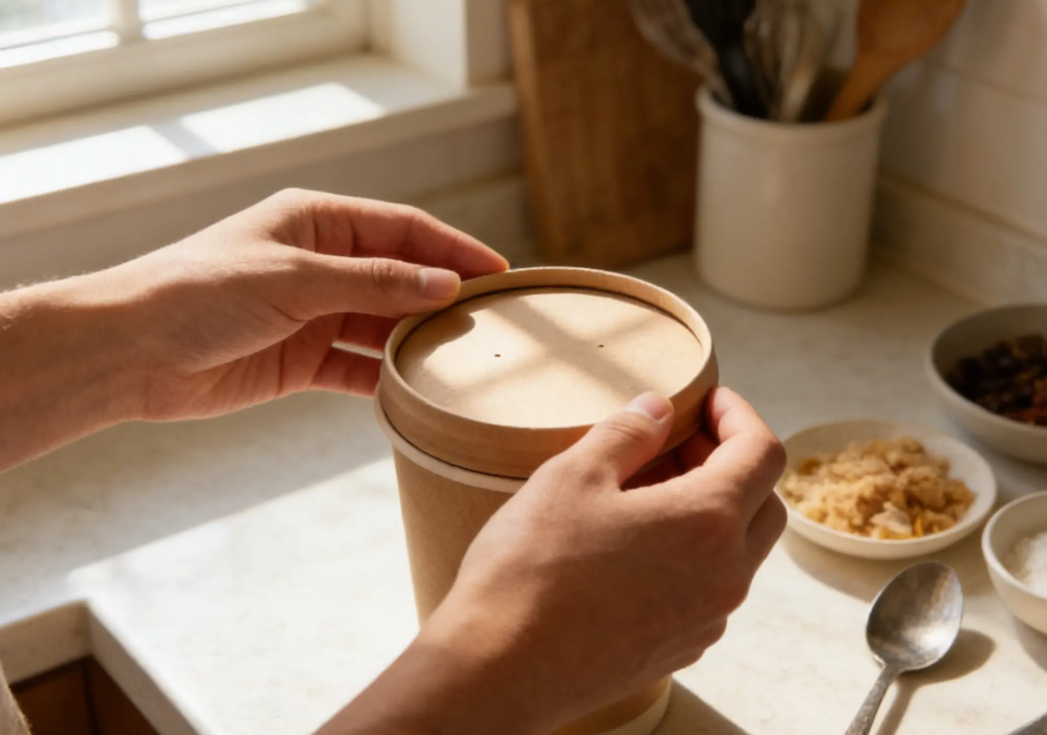 Stackable Paper Lid For Salad Bowl