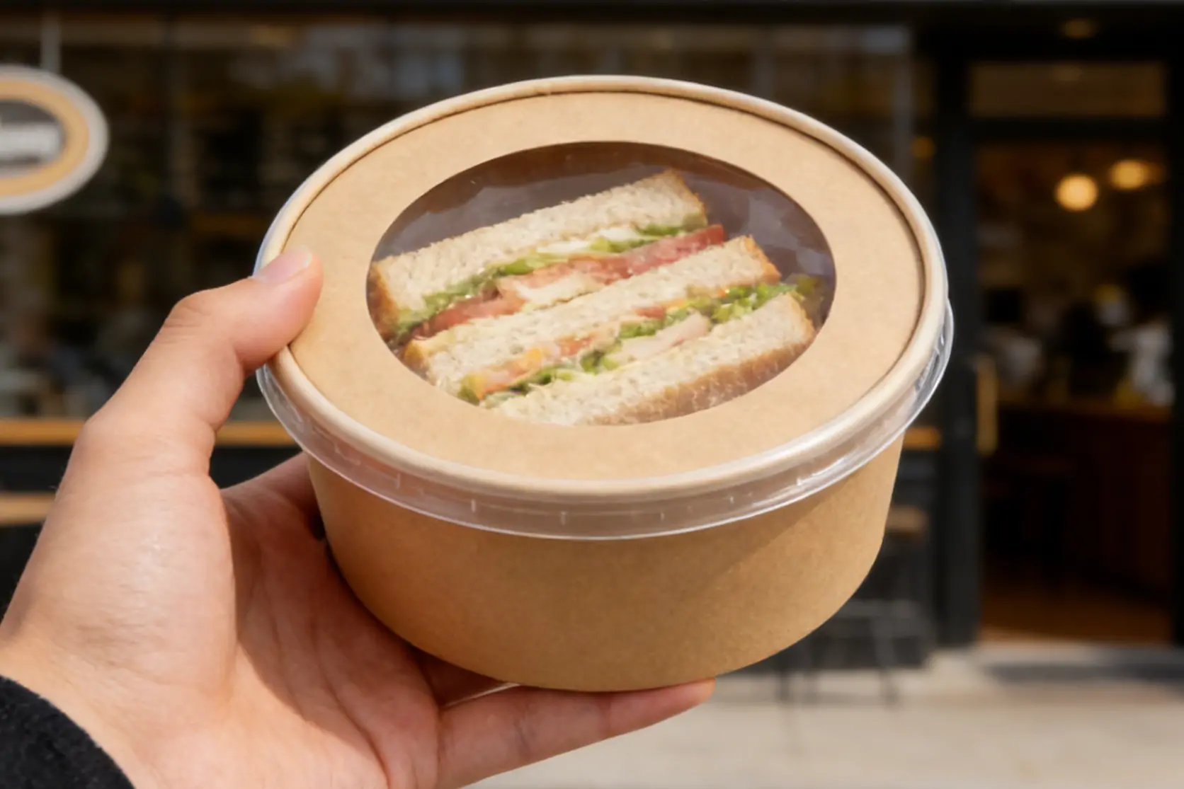 Window Paper Lids For Rectangular Bowl