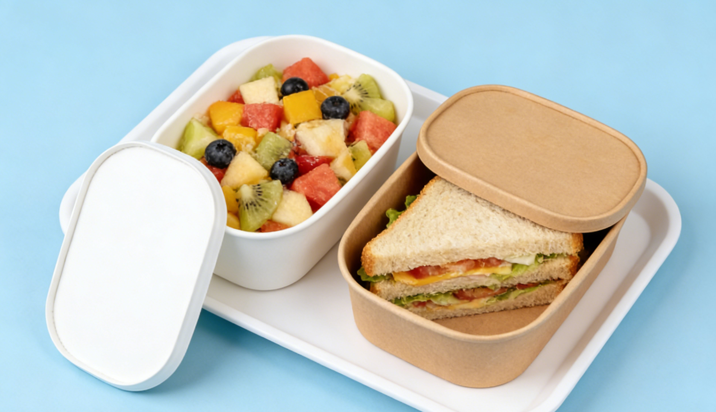 Paper Lids for Rectangular Bowl Food Grade Paper Cover for Takeaway ...