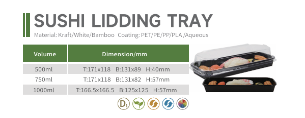 Sushi Lidding Tray specification.webp