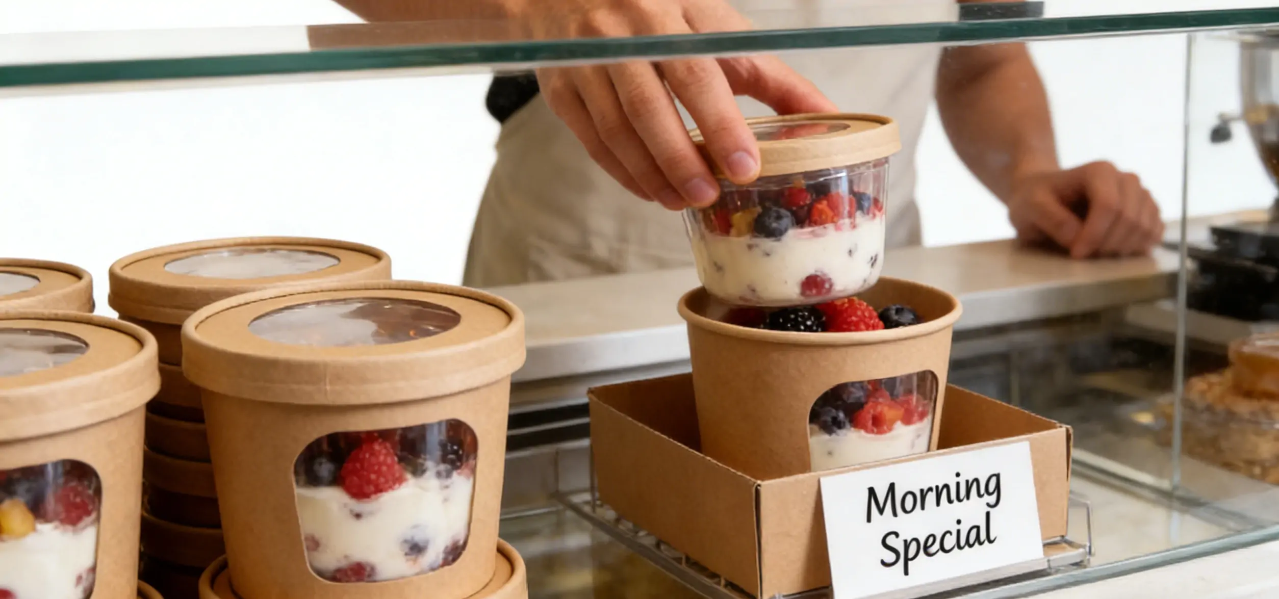 Window Paper Lids For Rectangular Bowl