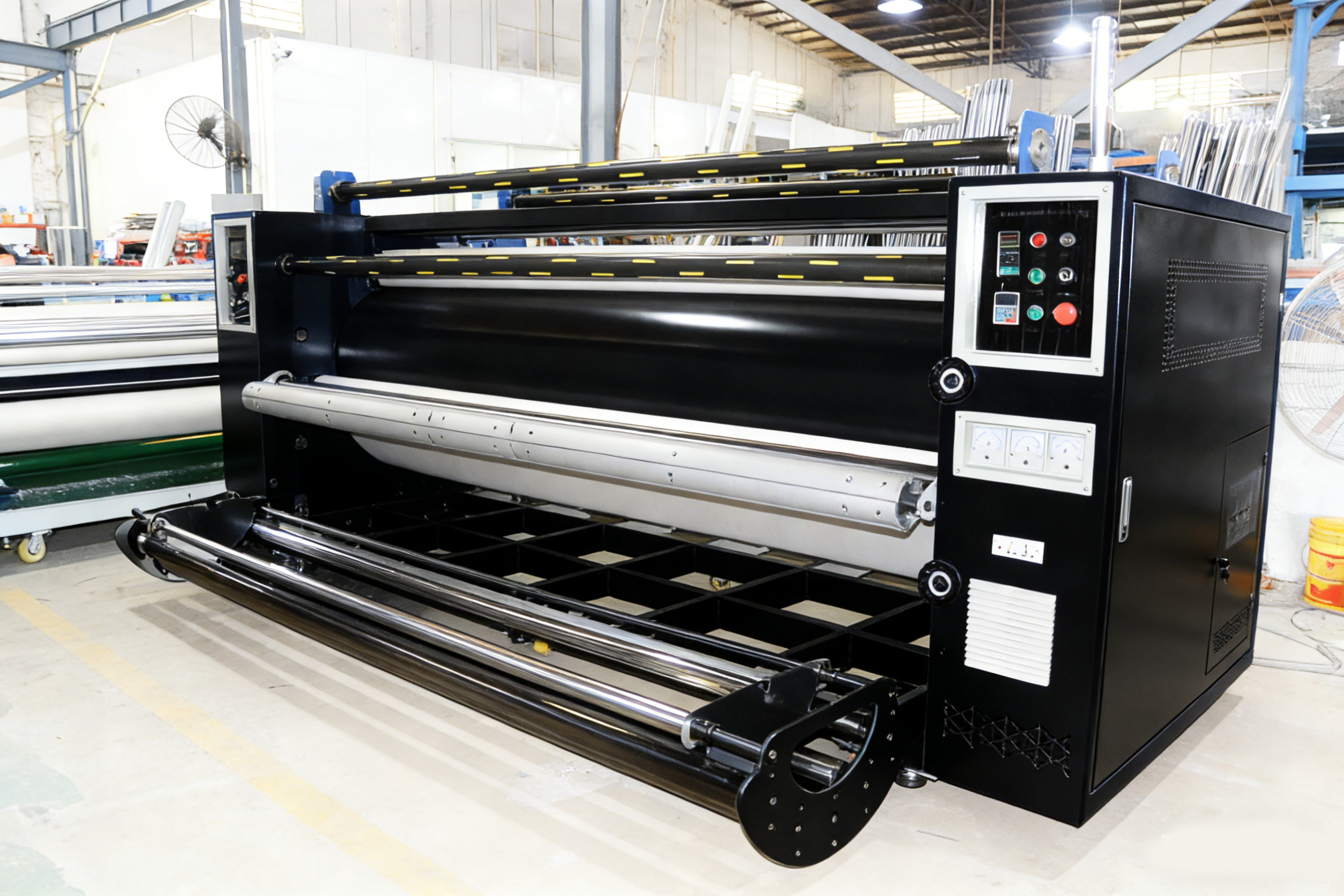 Factory Direct Fully Automatic Rotary Calandra Sublimation Machine PLC Touch Screen Heat Transfer Heat Press for Garments New