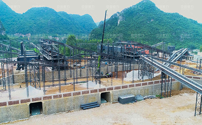 Fusong Building Materials Industry, miasto Nanning, prowincja Guangxi, linia produkcyjna kamieniołomu Fuchu 1500-2000