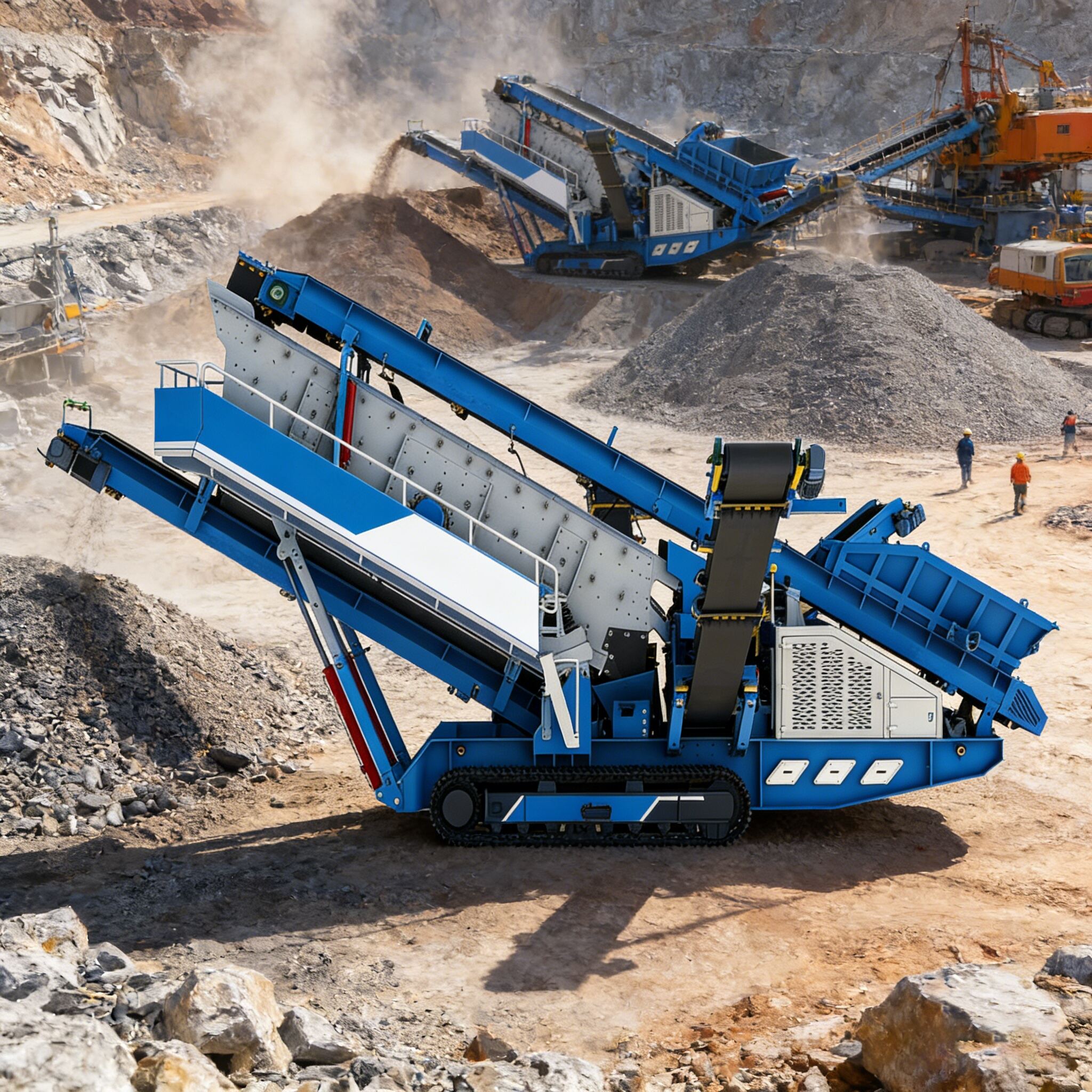 DL2160 Mobilstation für Siebung auf Raupenfahrwerk