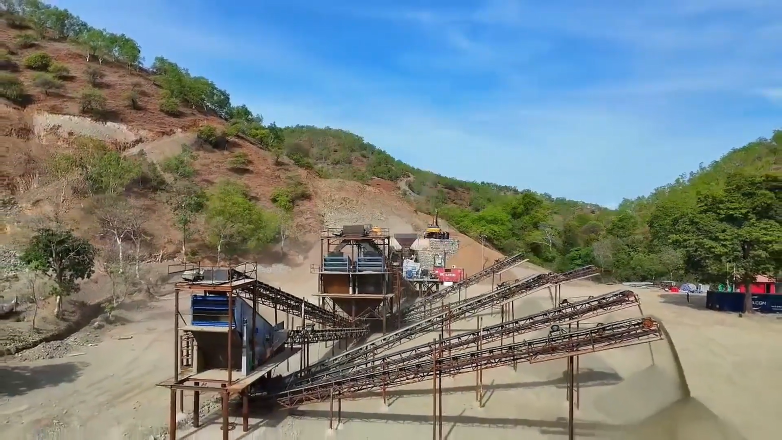 Timor-Leste Steel Structure Sand and Gravel Aggregate Production Line