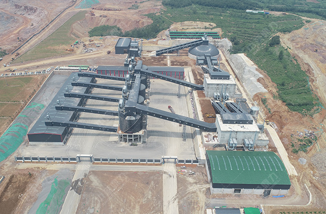 Configuration solution for a limestone production line with a capacity of 1500 tons per hour.