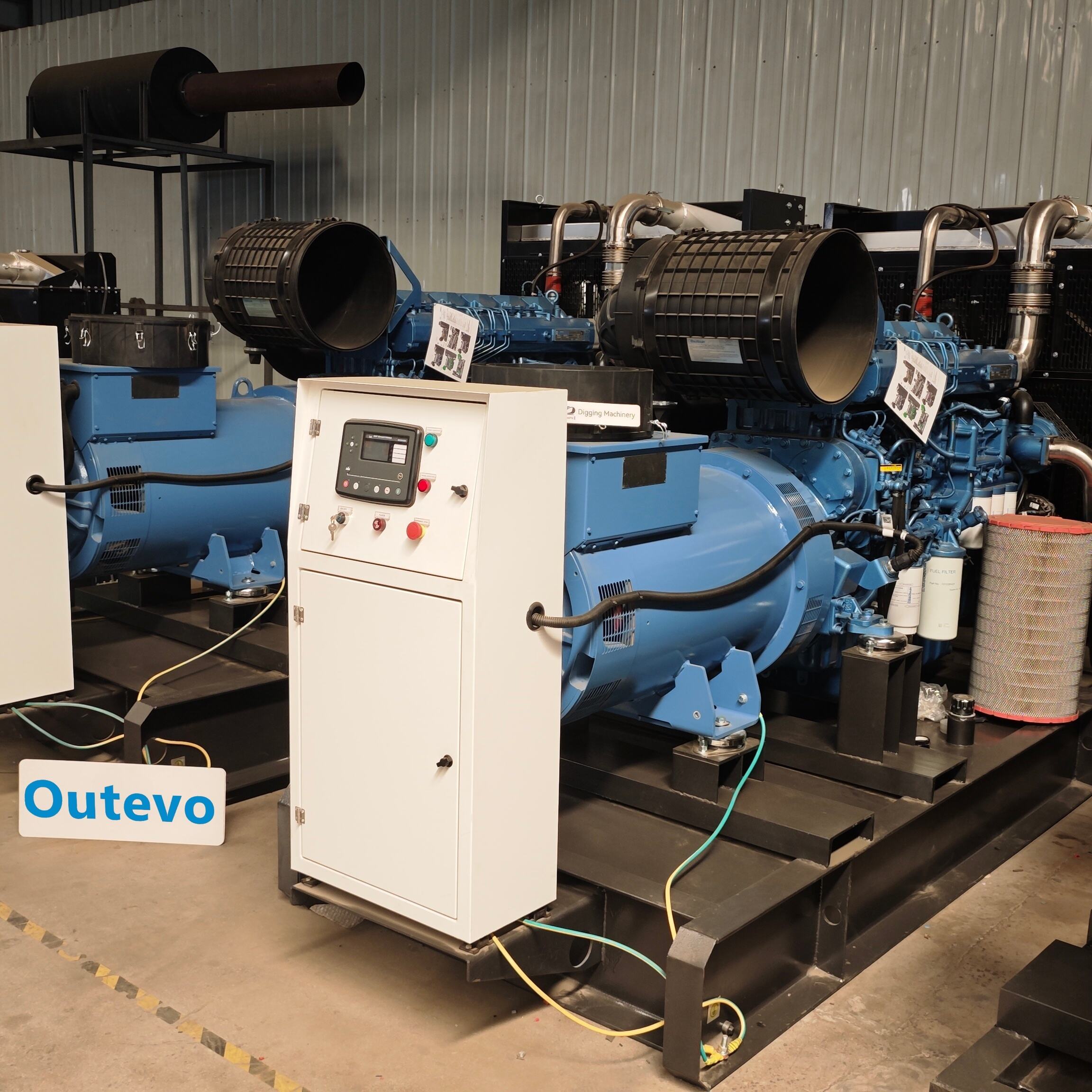 What safety measures are essential when operating a high-power diesel generator set?