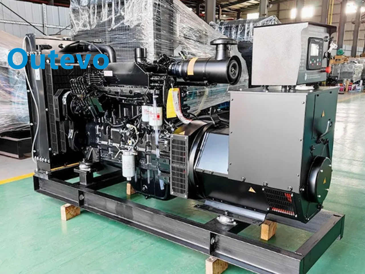 Επαγγελματική γεννήτρια με ανοιχτό πλαίσιο 450 kW πρωτεύουσας και αναμονής ισχύος για εργοστάσιο, ξενοδοχείο και κατασκευές με έξυπνο ECU