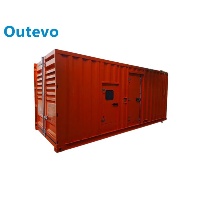 Solución completa de generador diésel en contenedor de 900 kVA, 1100 kVA y 1300 kVA, incluido transformador elevador, sistema de climatización (HVAC), sistema de iluminación para proyecto llave en mano