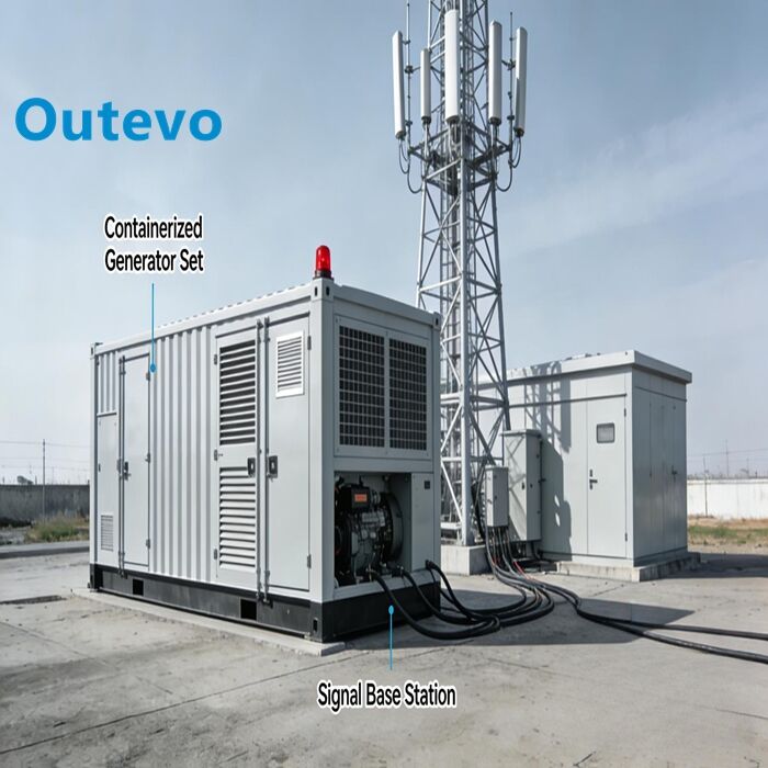 مجموعة مولدات الديزل المُجمَّعة في حاويات من شركة Outevo بسعة ١٦٠٠ كيلوواط جاهزة لتوفير طاقة قوية وغير منقطعة