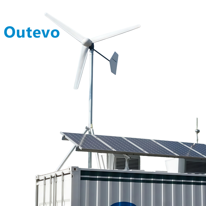 sistema híbrido eólico y solar de 2 kW | Energía renovable para el hogar | Outevo