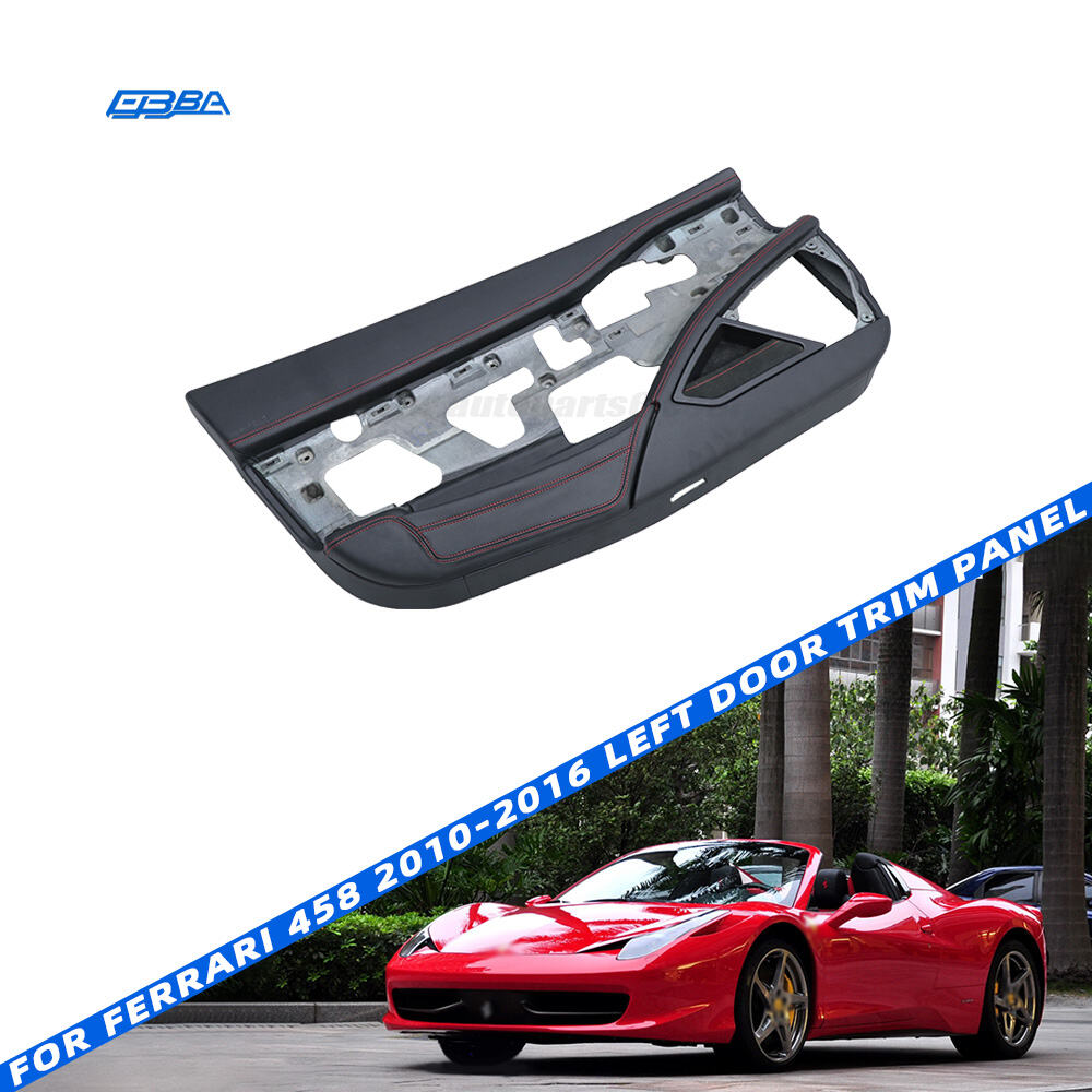 Левая отделка двери для Ferrari 458 (2010–2016 гг.), б/у, оригинальная деталь (OEM), кожаный салон, оригинальный номер OEM 826439