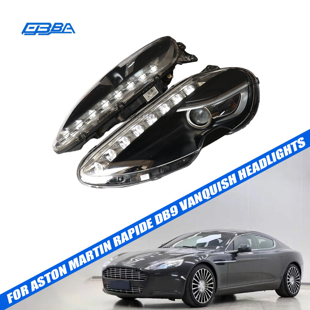 Оригинальные левая и правая фары для Aston Martin DB9 и Vanquish (2010–2018 гг.), артикулы OEM AD43-13W029-BF, AD43-13W030-BF