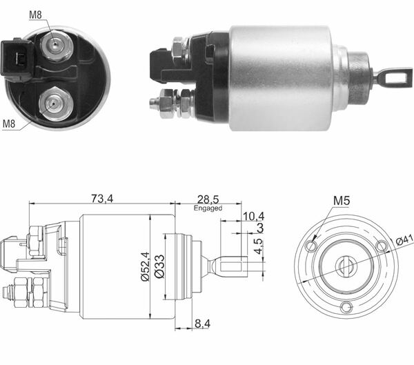 Auto Starter Solenoid 665-7381
