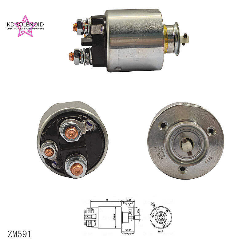 katup Solenoid Starter Otomotif 591 untuk Sistem Mesin Mobil
