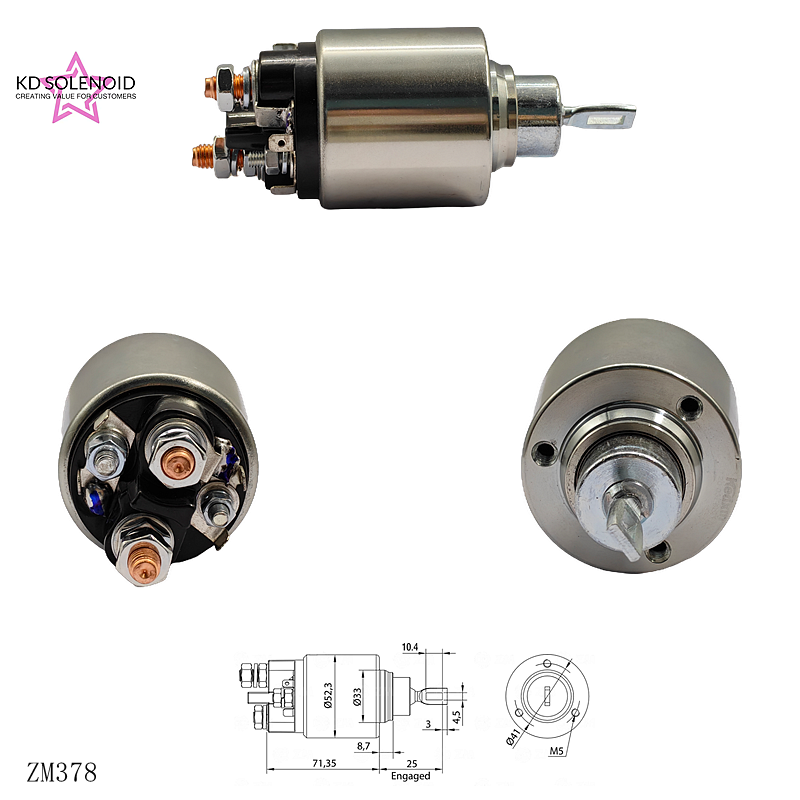 378 12 V avtomatik solenoid ventil releysi, yuk avtomobillari va ekskavatorlar uchun ehtiyot qismlar