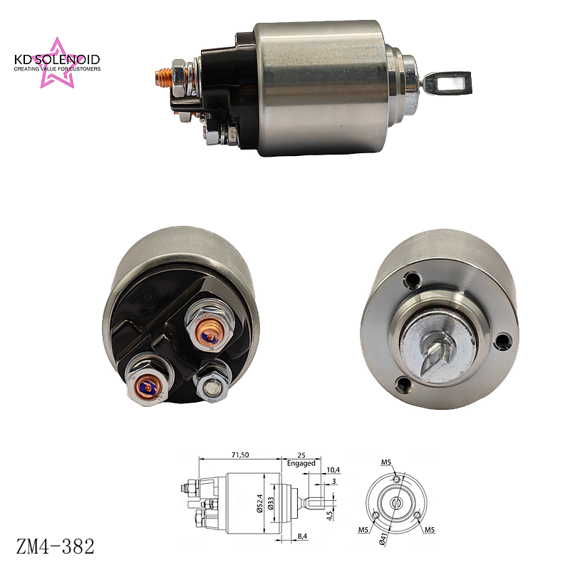 4-382 Katup Solenoid Relai Otomotif 12 V untuk Truk, Ekskavator, dan Mesin