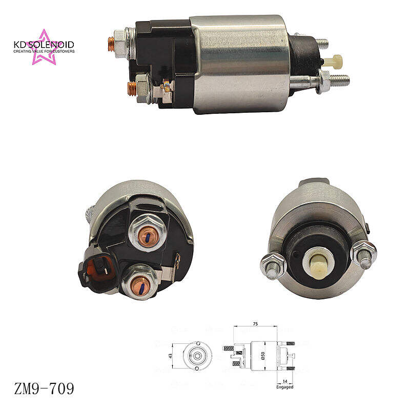 Solenoid starter ZM 9-709 12 V, komponen pengganti relay starter otomatis