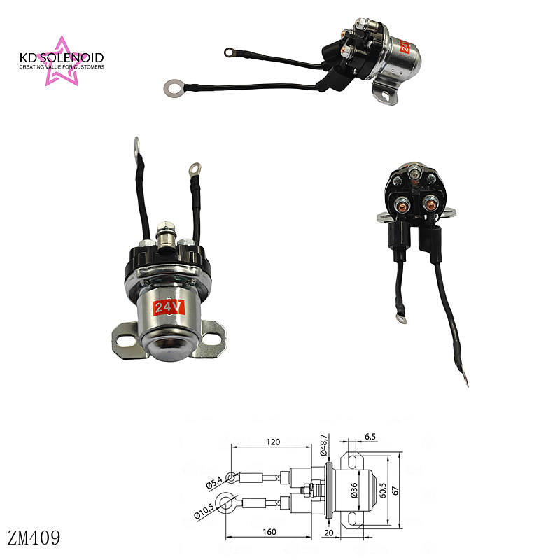 409 Starter Solenoid 24V Heavy Duty Solenoid Switch