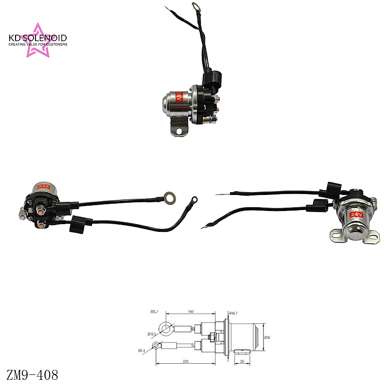 9-408 Starter Solenoid with High Conductivity Contacts