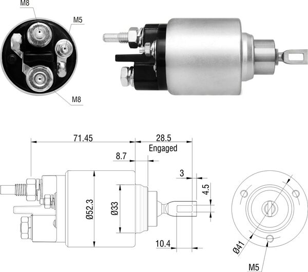 Starter Solenoid Switch 665-1379