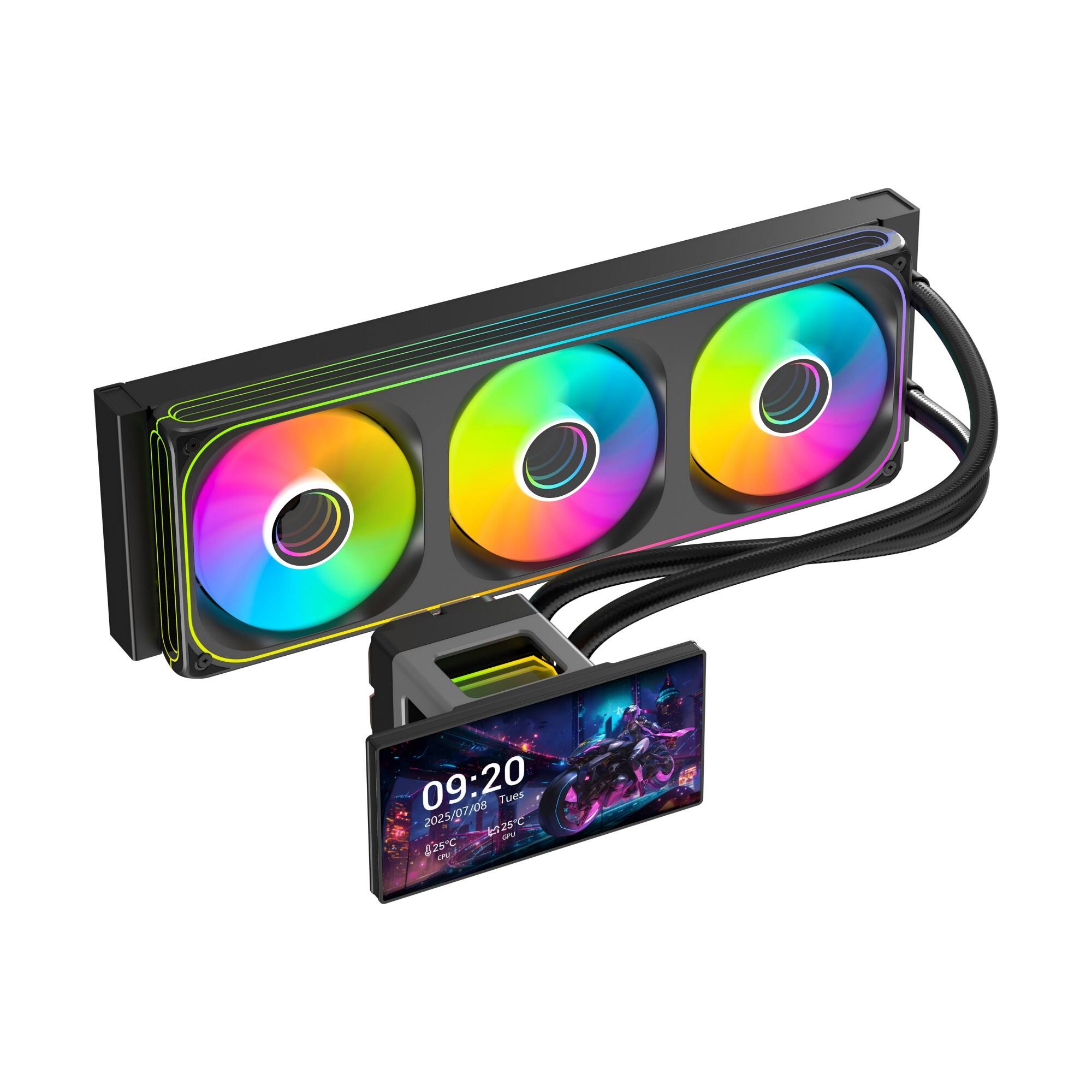 P360-C CPU Liquid Cooler with LCD Screen Display | Liquid Cooler | for ...