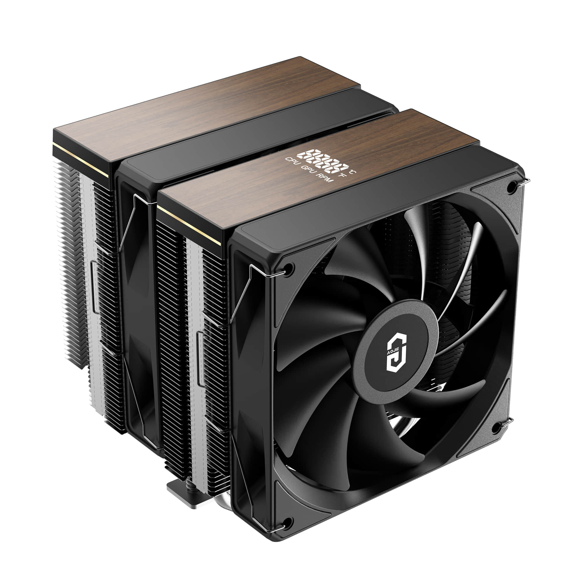 Y620W CPU Air Cooler with Digital Display (Wood Pattern)