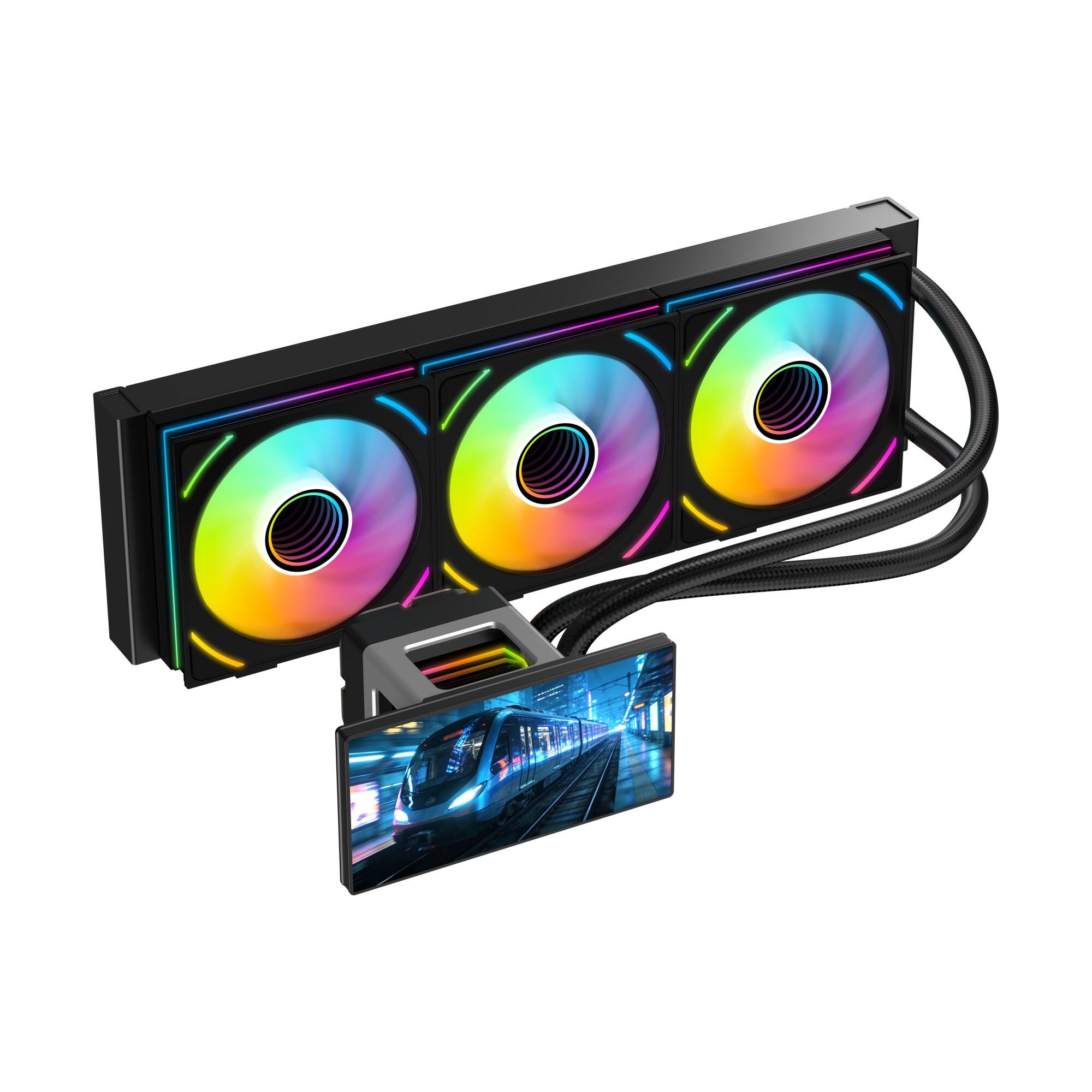 P360-C CPU Liquid Cooler with LCD Screen Display