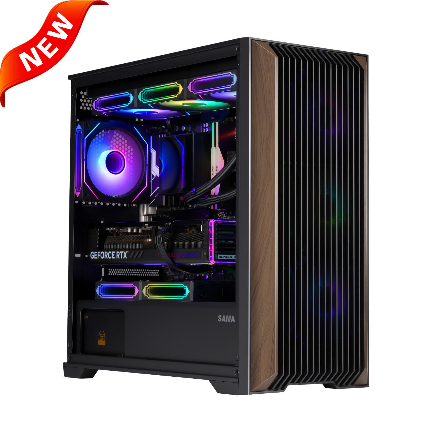 TA360M MATX PC Case with Wooden Strips