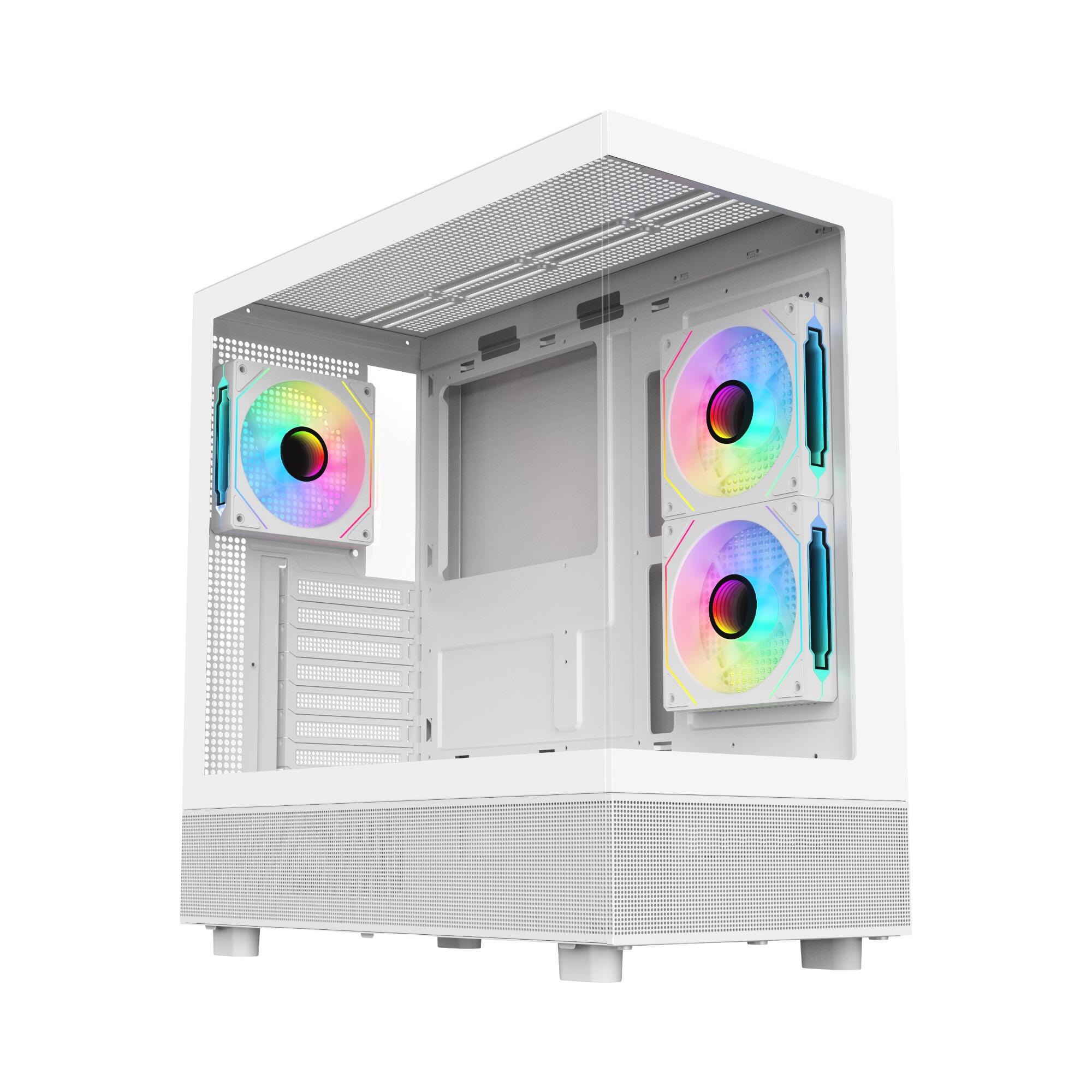 4361 ATX Mid-Tower Gaming PC Case with Dual Tempered Glass