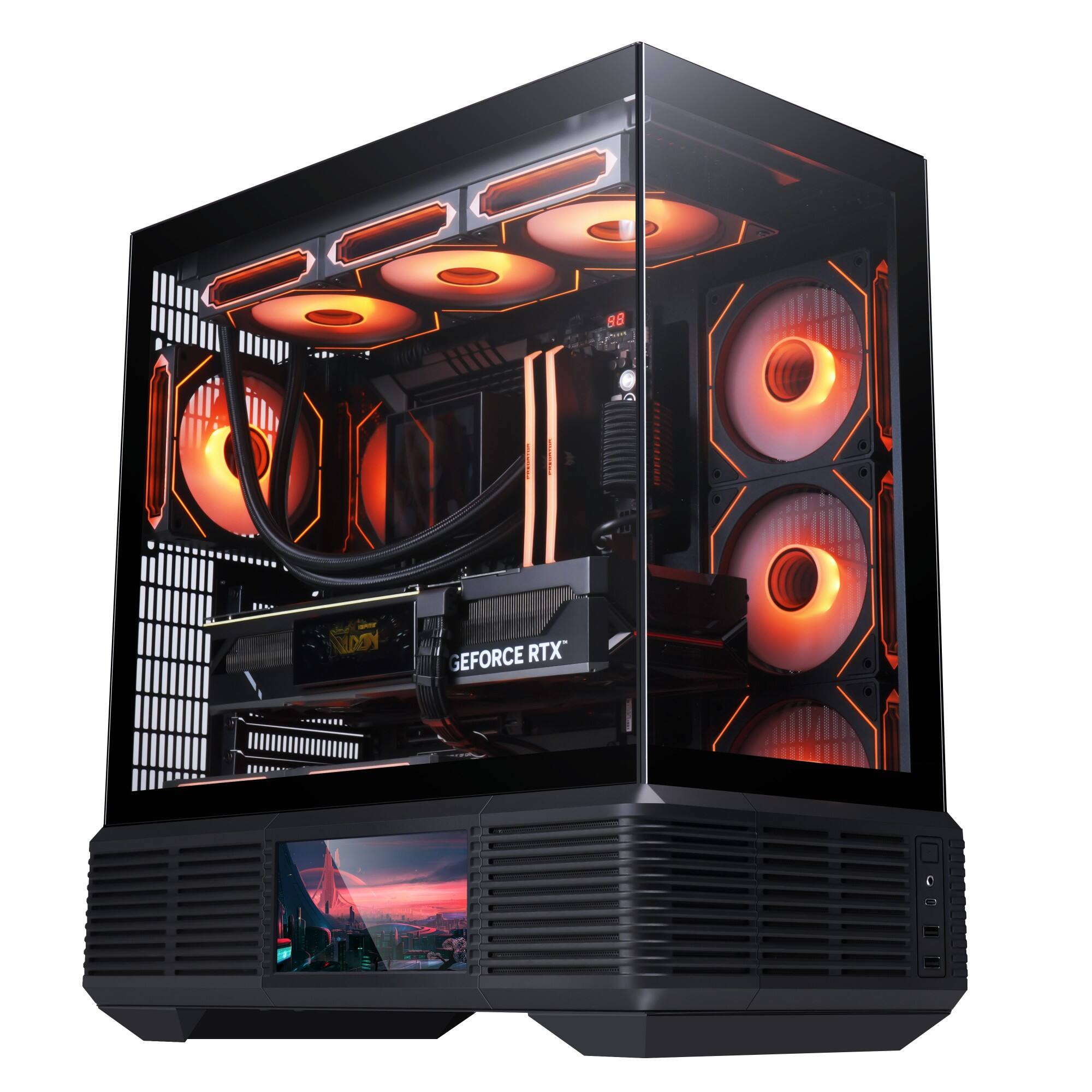 2352 Magic ATX Gaming PC Case with LCD Display