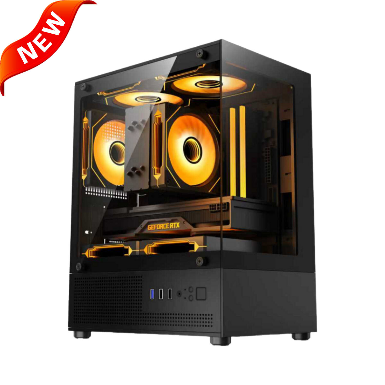 U2001 Compact Panoramic Micro ATX PC Case