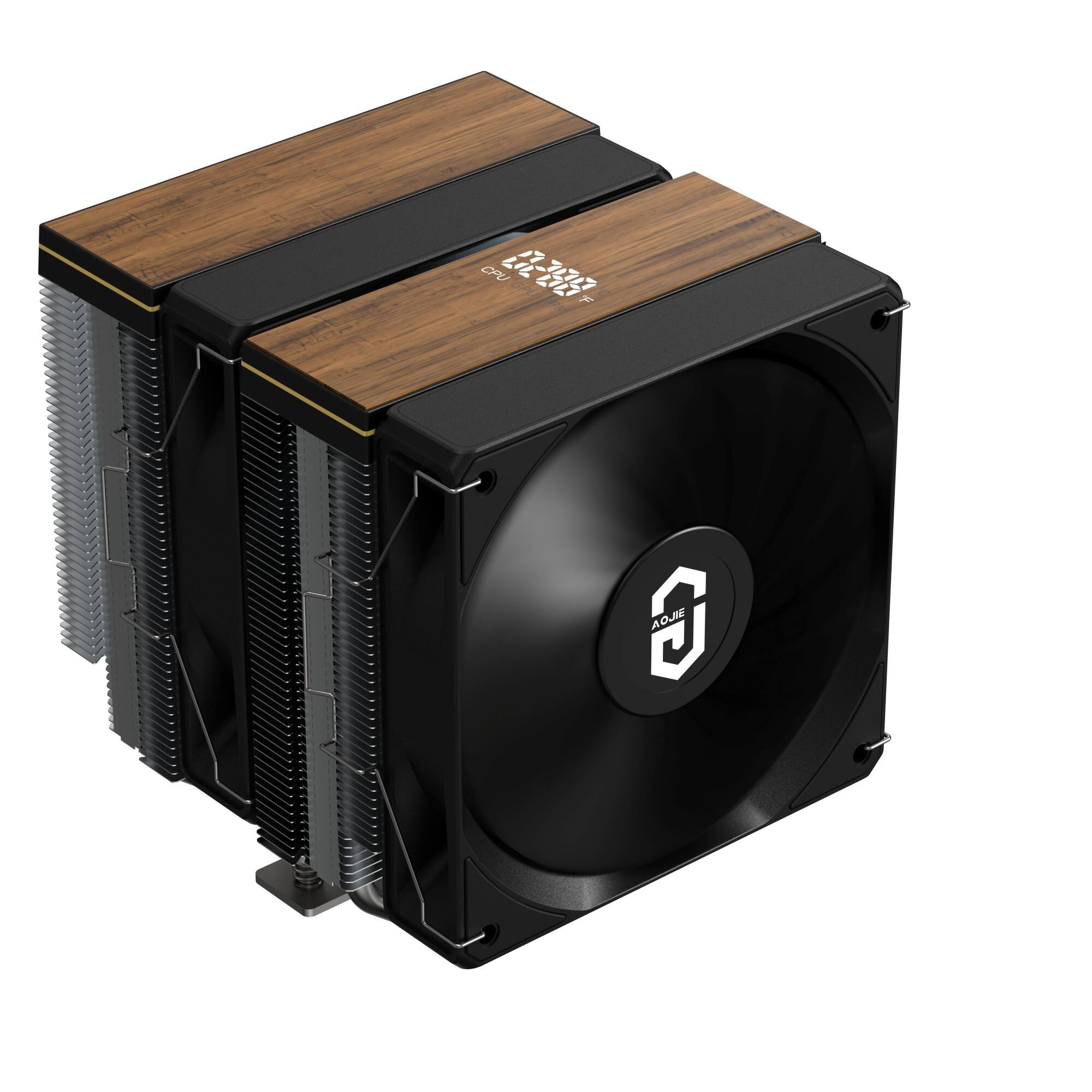 Y620W CPU Air Cooler with Digital Display (Wood Pattern) | Air Cooler ...