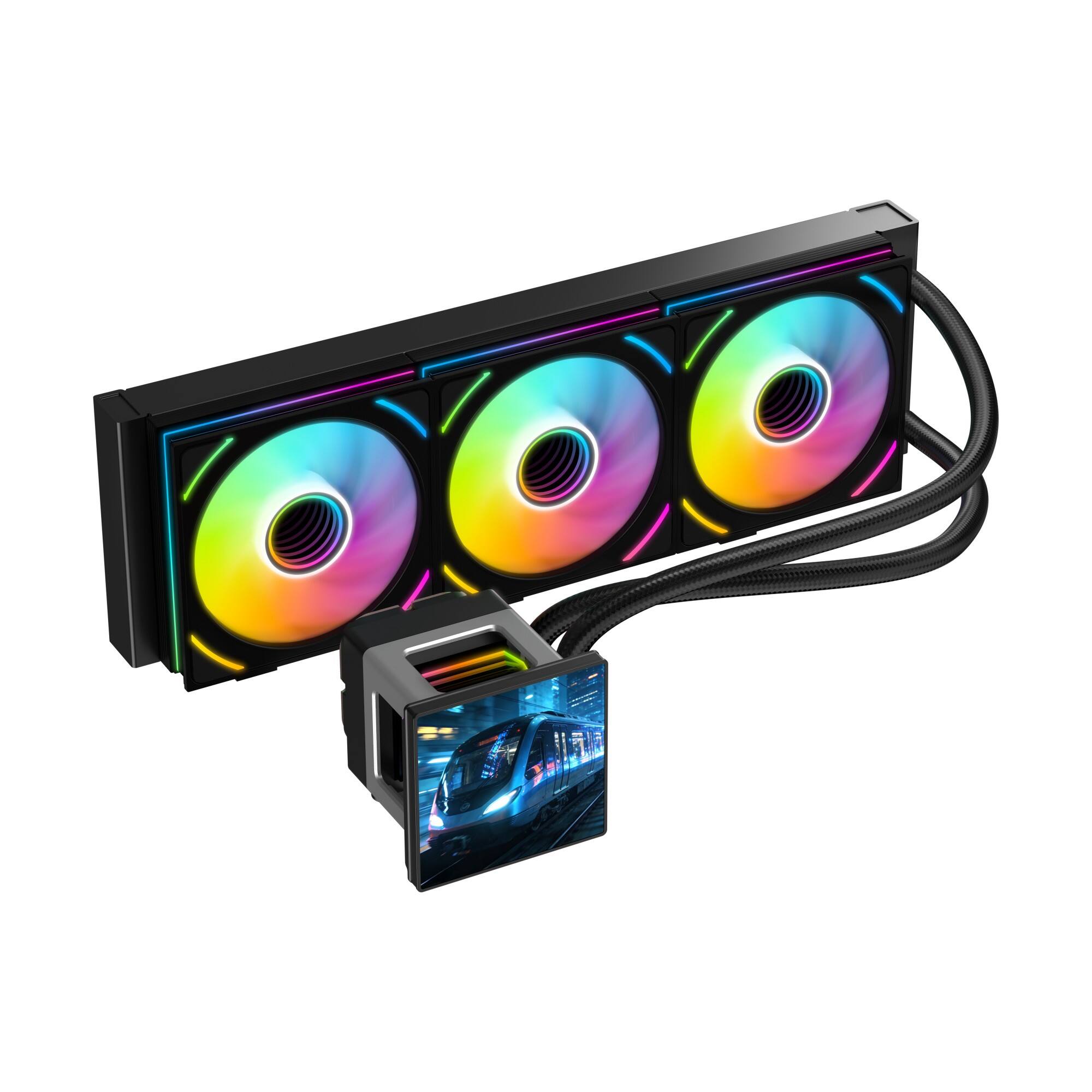 P360-D CPU Liquid Cooler with LCD Screen Display